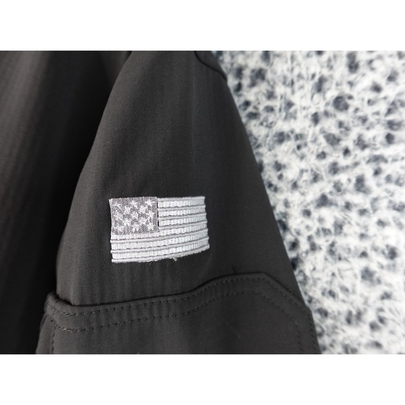 Carhartt Softshell Jacket Mens L Black 102703 Rough Cut Waffle Thermal Embroider - Picture 7 of 15